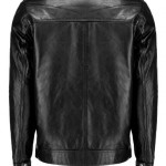 Black Mens Pure Sheep Leather Zipper Jacket