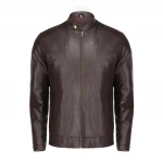 Brown Mens Pure Sheep Leather Jacket