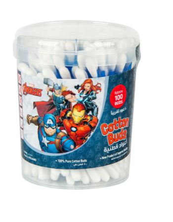 Marvel Avengers Cotton Buds 100pcs PACK OF 2